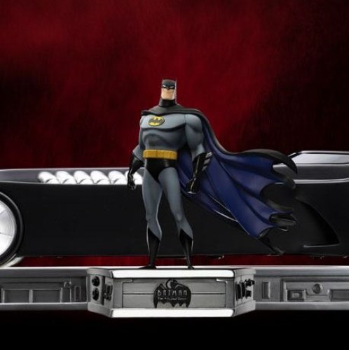 Batman and Batmobile Batman The Animated Series (1992) Art 1/10 Scale Set Deluxe by Iron Studios